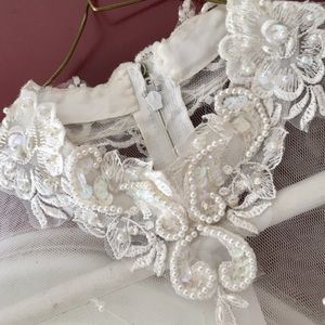 Vintage wedding dress hat veil approx size 4 - 6